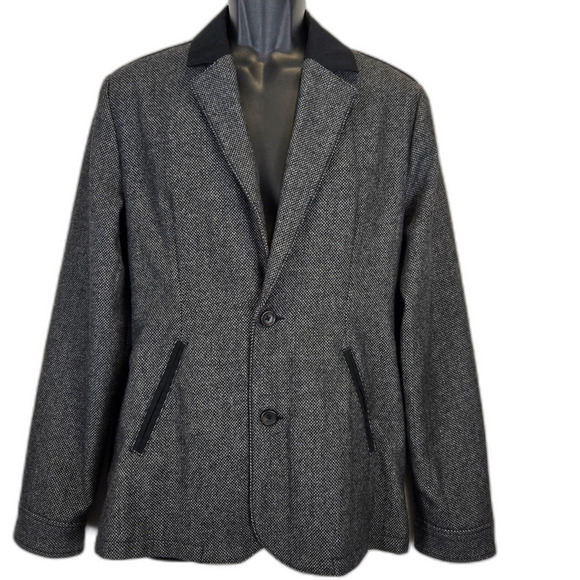 Brooklyn Industries Jackets & Blazers - Womens Blazer Sz S Oversized Black Gray Preppy Casual‎ Academia Grunge
